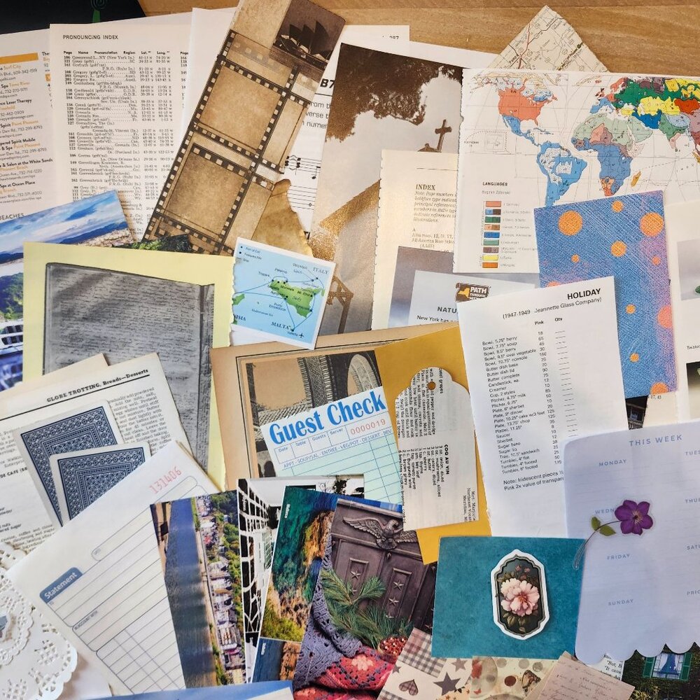 70 + Piece Ephemera Lot Junk Journal Scrapbooking Paper Supplies Mixed Bundle - Picture 6 of 6